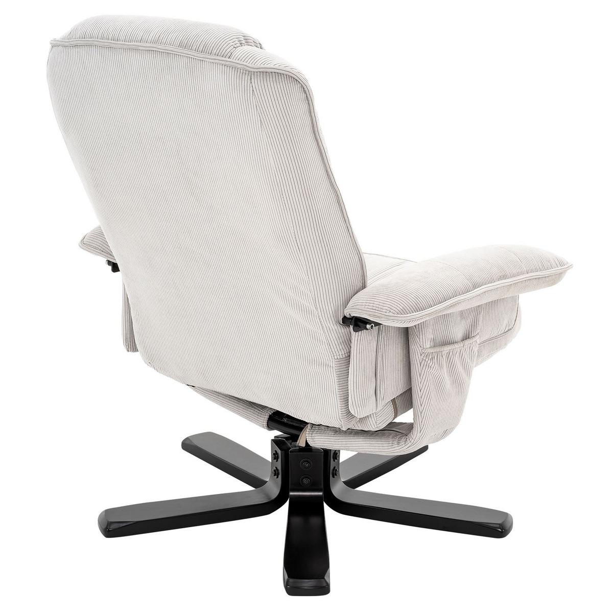 RELAXSESSEL CHARLY weiß/schwarz - Schwarz/Weiß, Textil (76/87/61cm) - IDIMEX