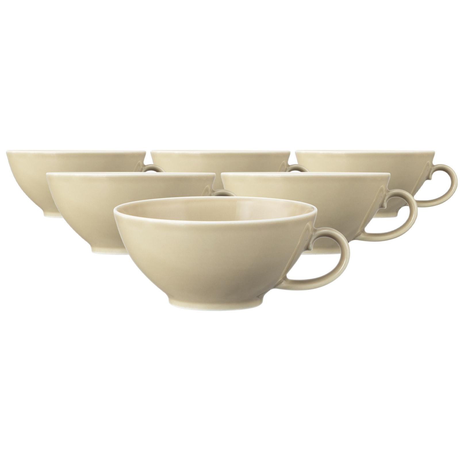 TEETASSEN Beat Color Glaze Sandbeige 140 ml 6er Set - Beige, Keramik (0.14L) - Seltmann Weiden