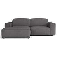 ECKSOFA Sellmo 210 cm - Dunkelgrau/Schwarz, Kunststoff/Textil (210/166cm) - Selsey