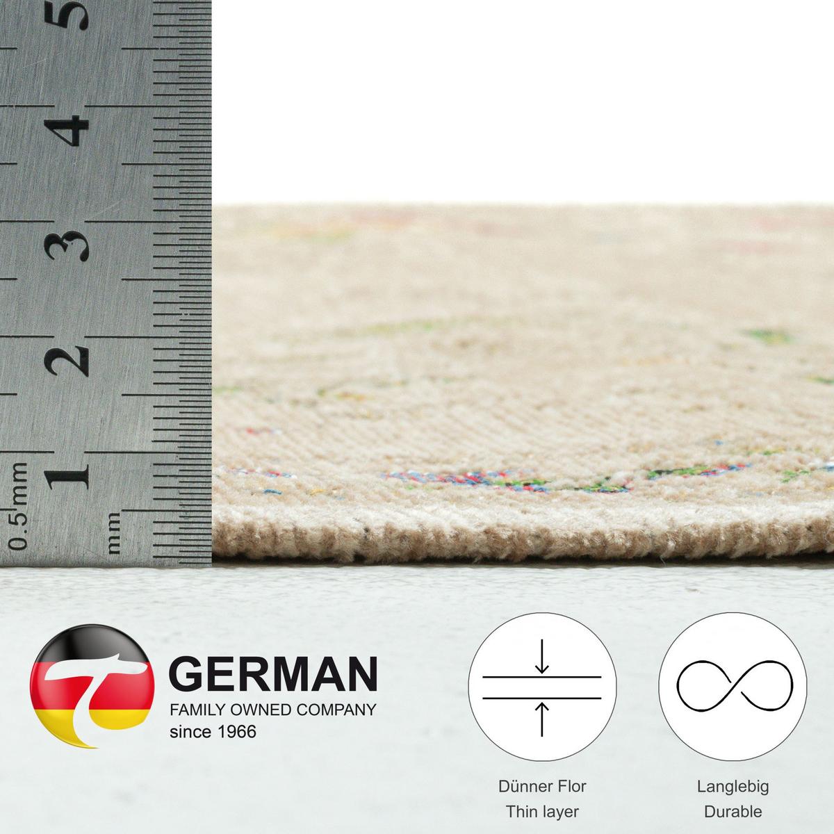 FLACHWEBTEPPICH Flomi 140x200 cm - Beige, Textil (140/200cm) - THEKO