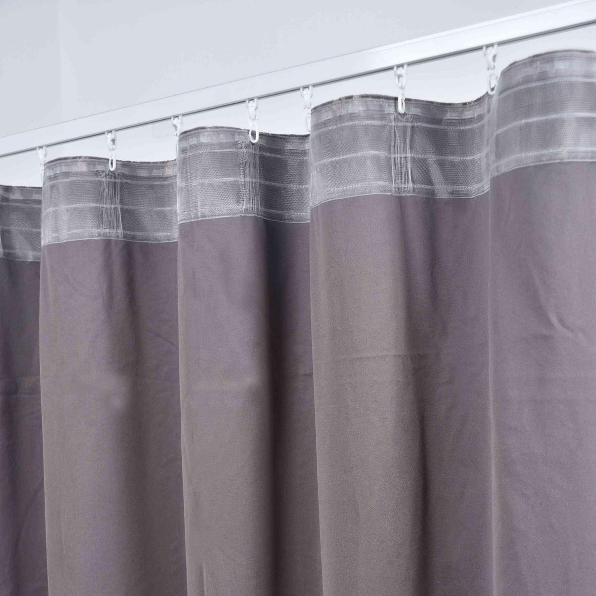 VORHANG SAMT MILANO STAR HxB 245x140 cm Grau Rosegold - Roségold, Textil (140/245cm) - Gardinenbox