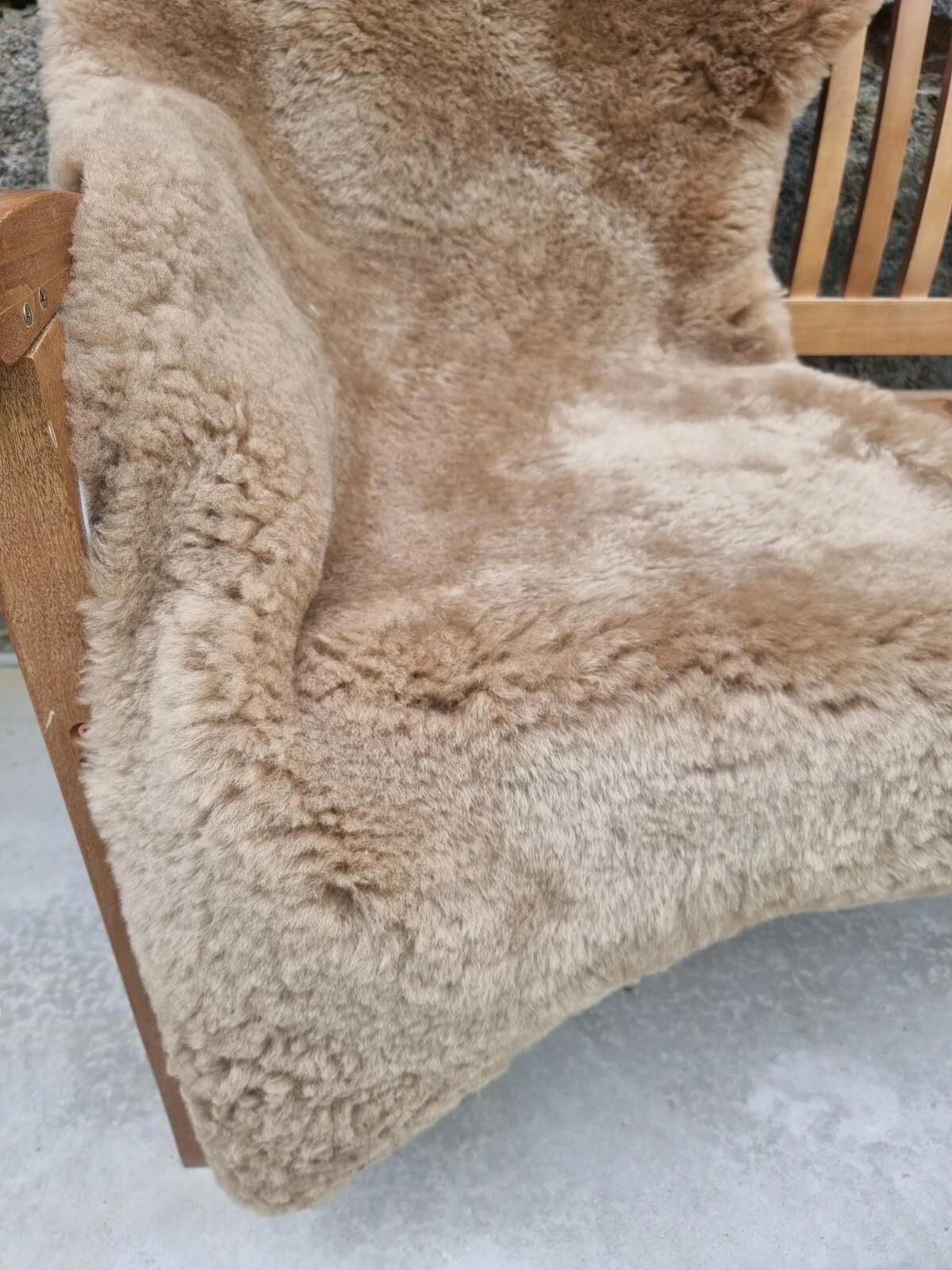 SCHAFFELL Premium Merino Lammfell Natur Beige geschoren ca. 105 cm - Beige, Fell (55/105cm) - Provellus