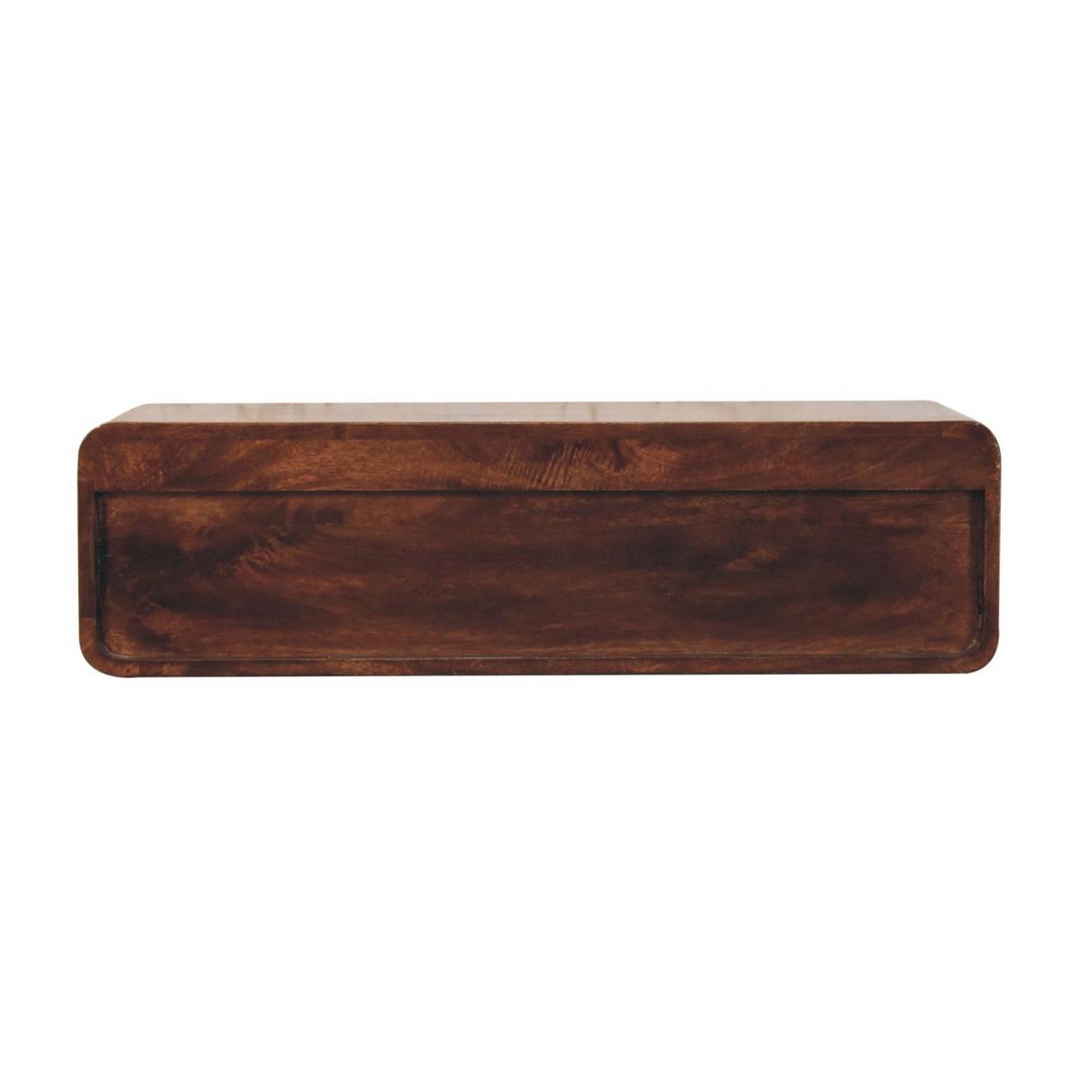 KONSOLENTISCH California Walnuss-Finish, 2 Schubladen, 1 offenes Regal, Braun lackiert - Braun, Holz (32/90/25cm) - Artisan Furniture