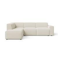 ECKSOFA Eluno Creme Links - Creme/Schwarz, Holz/Kunststoff (220/292cm) - Graingold