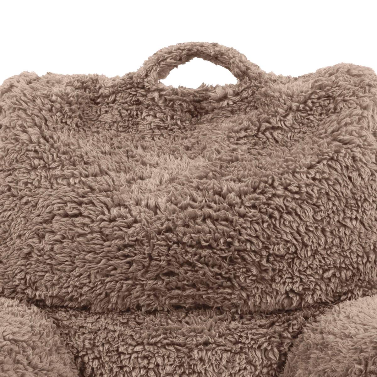 RÜCKENLEHNE Lesekissen Teddybär - Mokka, Textil (74/63cm) - icon