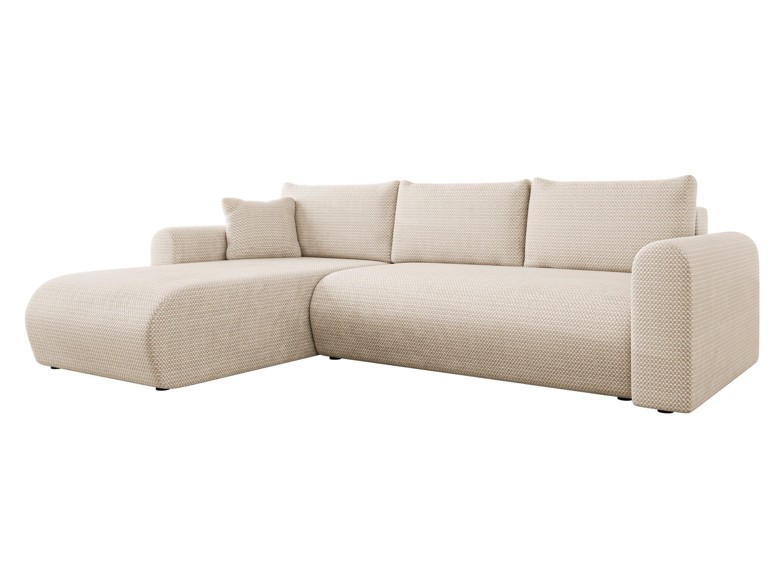 ECKSOFA Eliwo - Schwarz/Naturfarben, Holz/Textil (252/158cm) - MIRJAN24