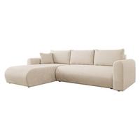ECKSOFA Eliwo - Schwarz/Naturfarben, Holz/Textil (252/158cm) - MIRJAN24