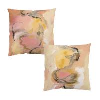 DEKOKISSEN 2er-Set Pfingstrosen-Aroma Duo 40/40 cm - Rosa, Textil (40/40cm) - Bilderwelten