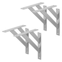 REGALTRÄGER 2er Set - Silberfarben, Metall (24/24/3cm) - ML-DESIGN