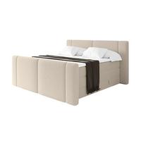 BOXSPRINGBETT mit Matratze H3/H4 - EVON KING Zanozek - 180x200 cm Dunkelbeige - Cappuccino, Holzwerkstoff (180/200cm) - ALTDECOR
