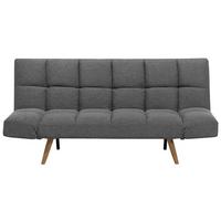 3-SITZER-SCHLAFSOFA Polsterbezug Dunkelgrau Ingaro - Dunkelgrau, Textil (182/86/79cm) - Beliani