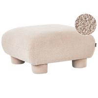 OTTOMANE Bouclé Beige Mjalbi - Beige, Textil (78/41/78cm) - Beliani