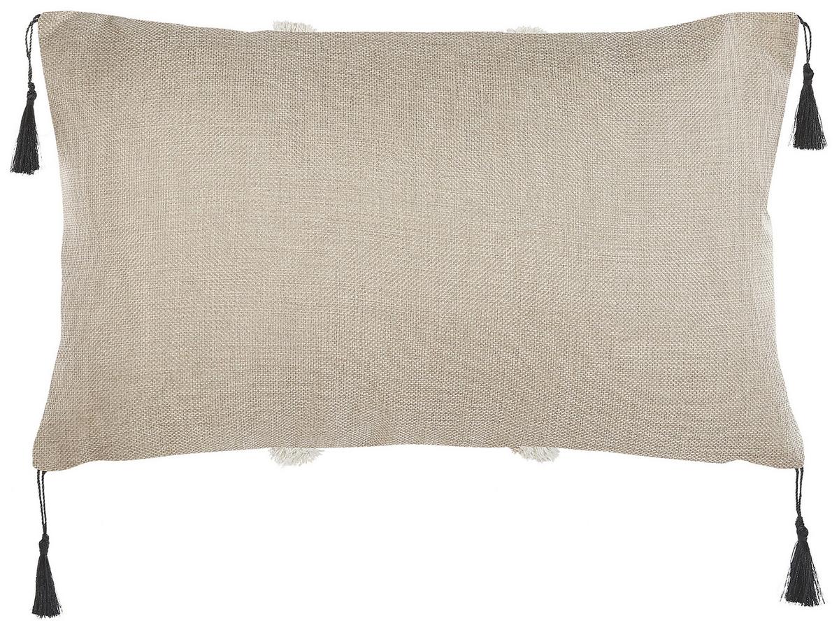 DEKOKISSEN 2er-Set Beige 30/50 cm Pulmonaria - Beige, Textil (30/50cm) - Beliani