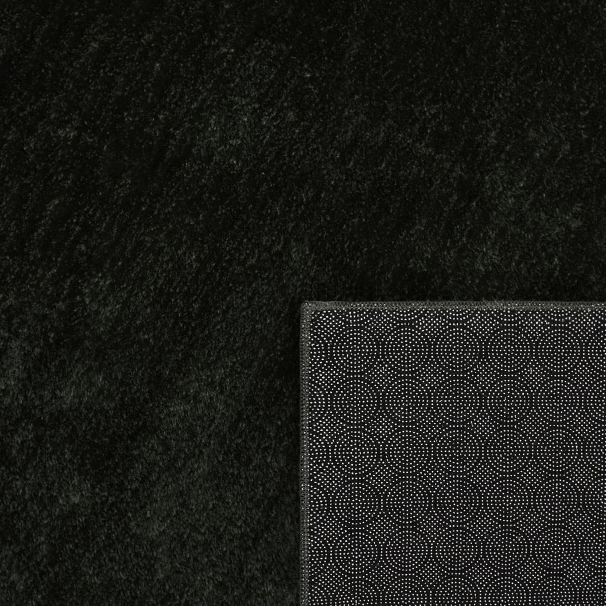 KURZFLORTEPPICH, einfarbig, Schwarz, 140 x 200 cm - Schwarz, Textil (140/200cm) - KADIMA DESIGN