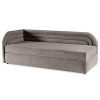 POLSTERBETT Cobi, Eckbett 80x200 cm mit Bettkasten, Hellbraun, Links - Hellbraun, Textil (80/200cm) - Beautysofa