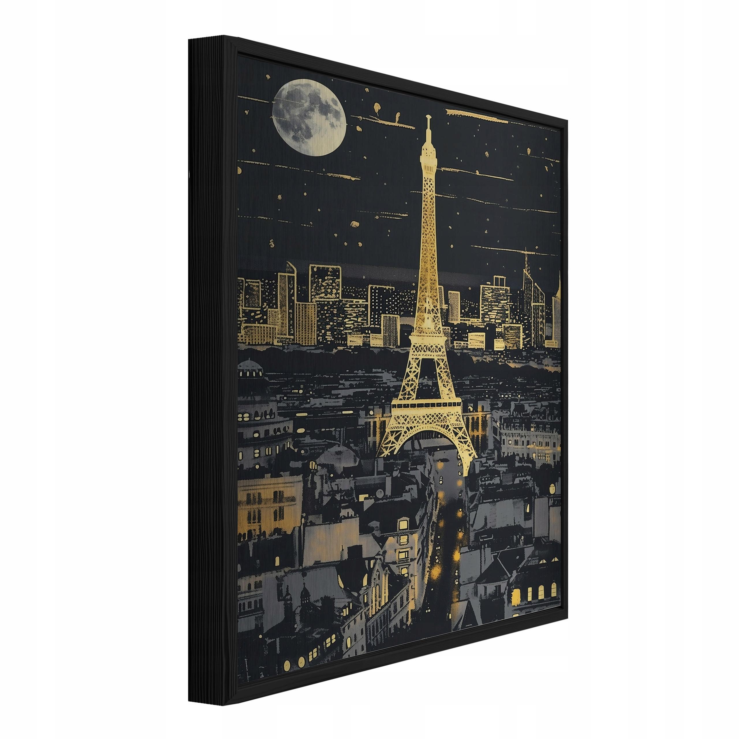 BILDER mit Rahmen Stadt Eiffelturm Schwarz 100x150 cm - Multicolor, Metall (100/150cm) - Wallarena
