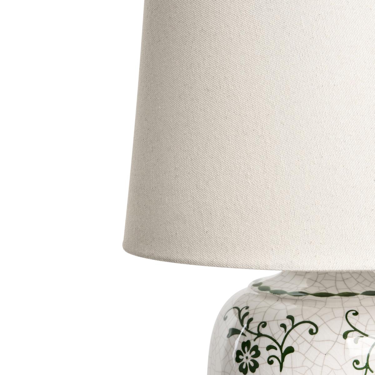 TISCHLAMPE Weiß Jinny - Weiß/Grün, Keramik (30/30/50cm) - Beliani