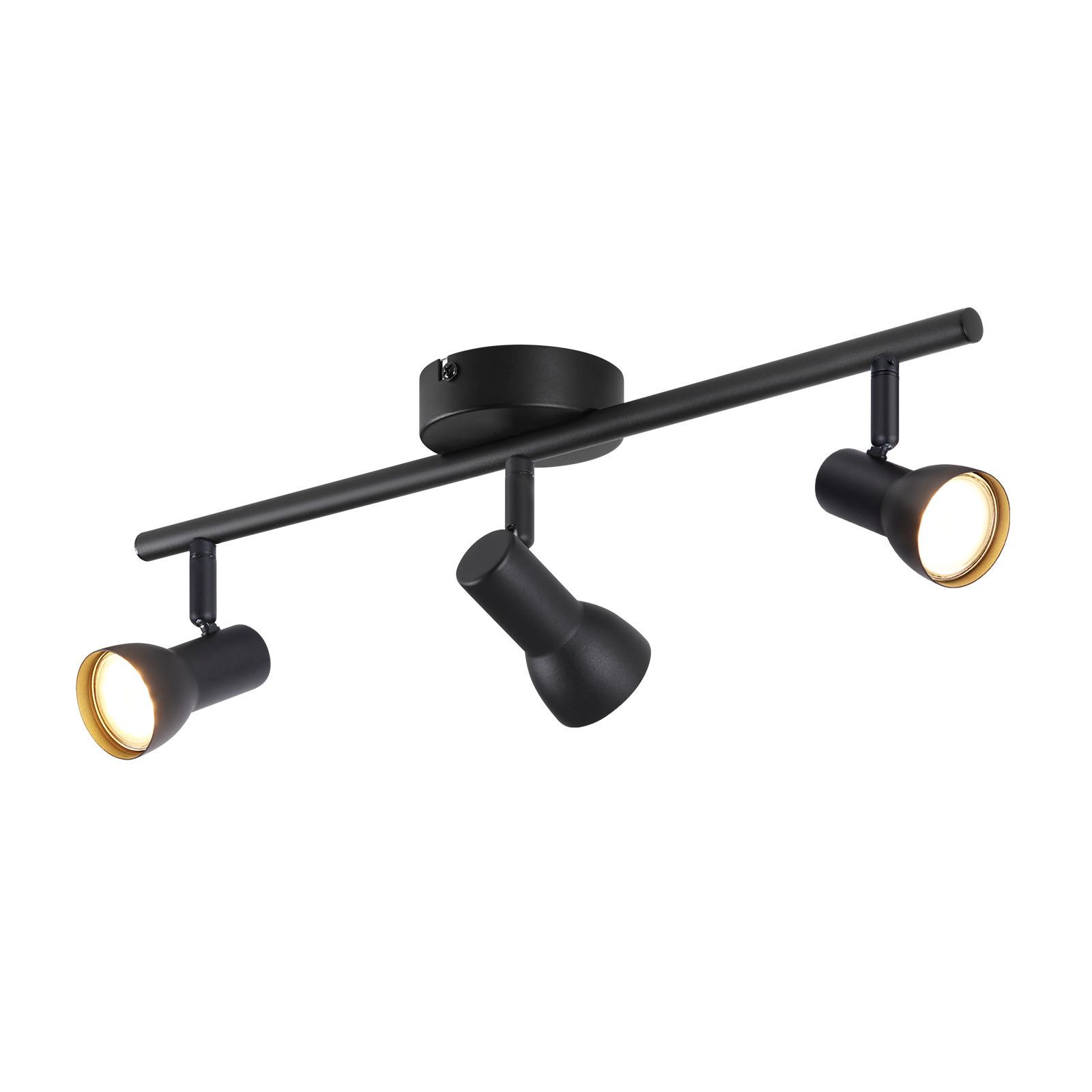 STRAHLER 3 Flammig-GU10 8*15.5*42.5 - Schwarz, Metall (42.5/8/15.5cm) - ZMH