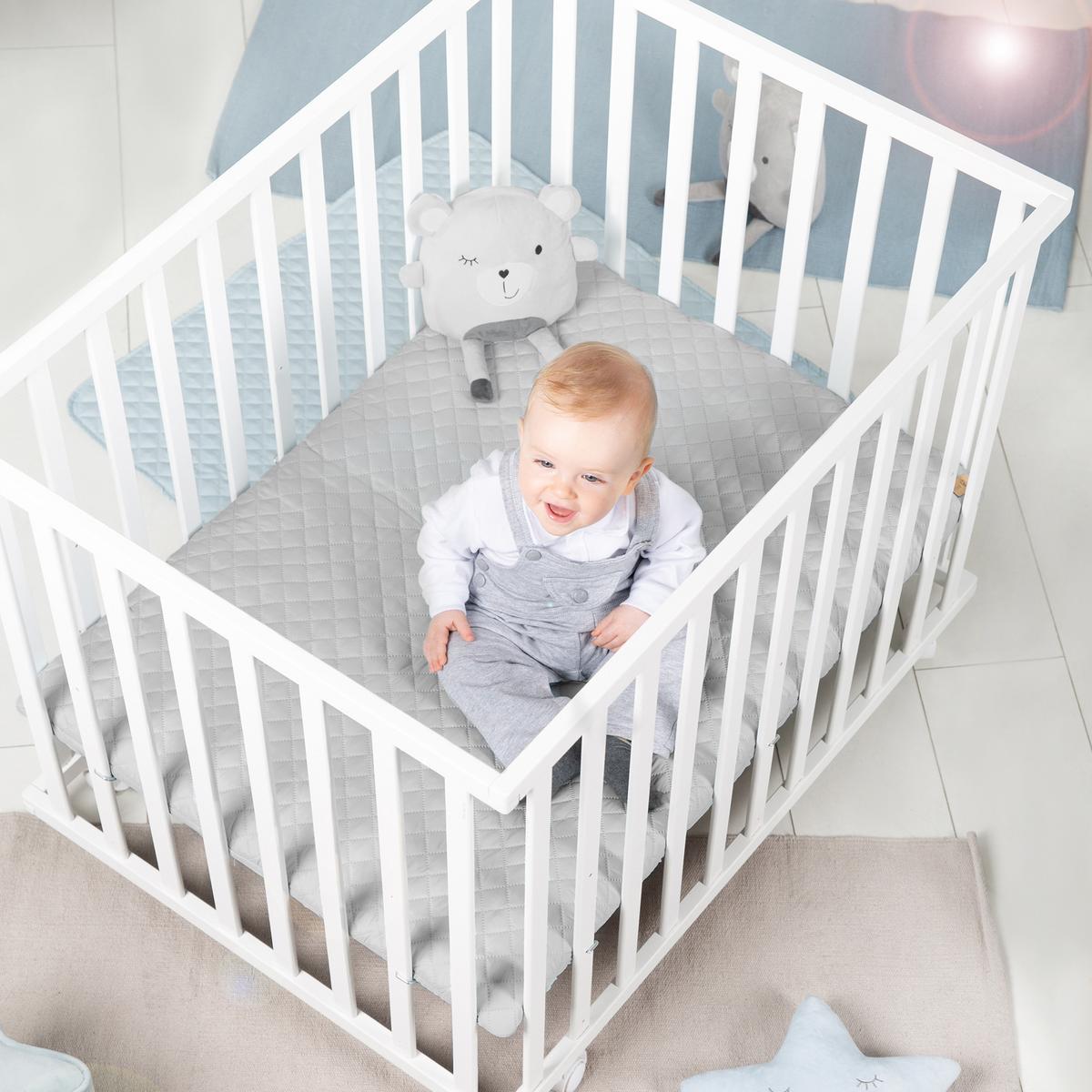 LAUFGITTER 100x75 roba Style grau - Weiß, Holzwerkstoff (72.5/72/98cm) - Roba