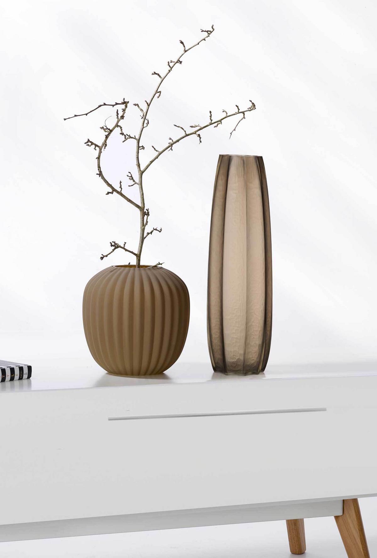 VASEN-SET Laura braun 2-tlg. - Braun, Glas (2cm) - Ritzenhoff Breker
