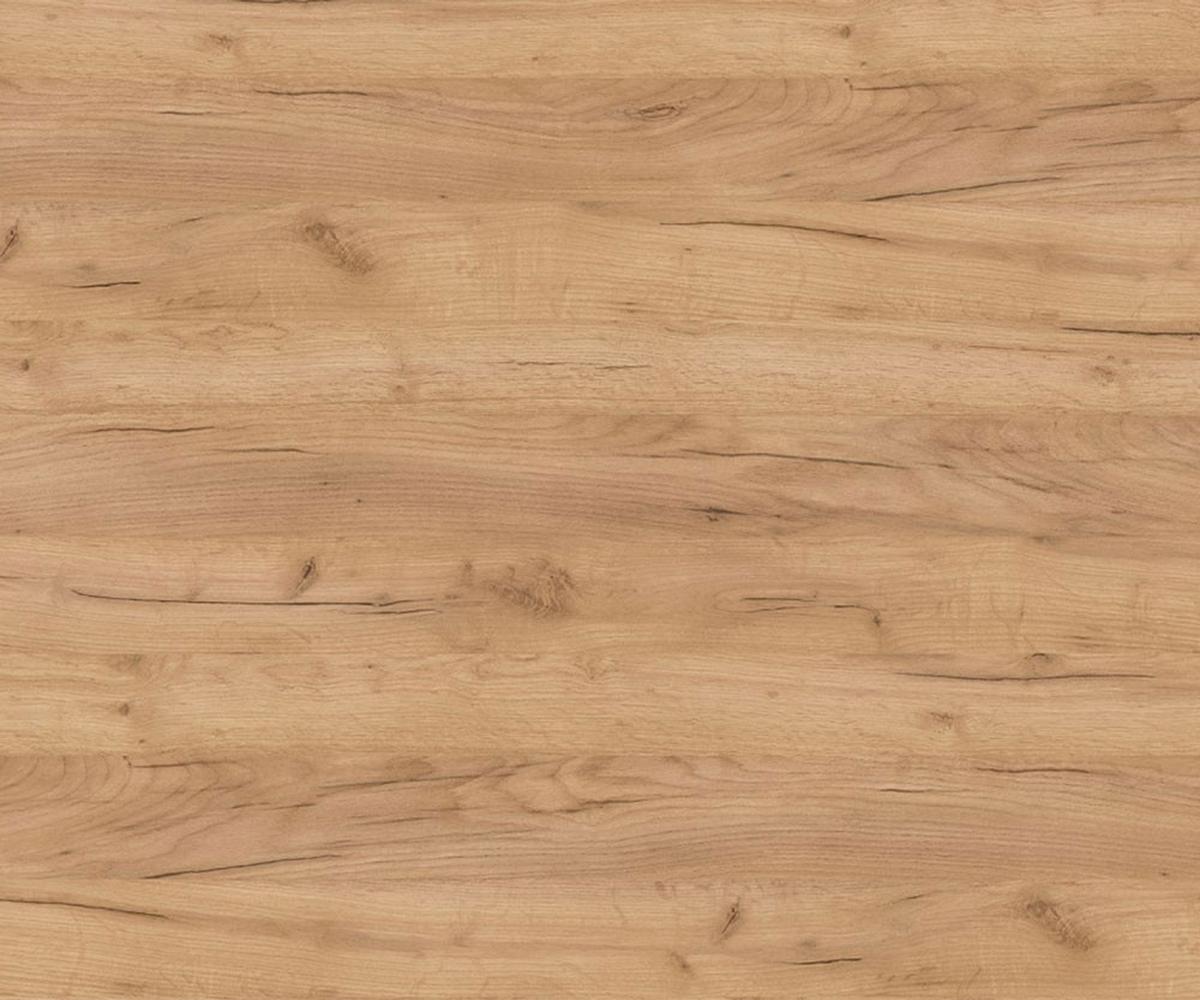 ESSTISCH Flora runder ausziehbarer, Craft Eiche 100-180/100/76 cm - Eiche Wotan/Goldfarben, Holzwerkstoff/Metall (100/180/76cm) - WFL GROUP