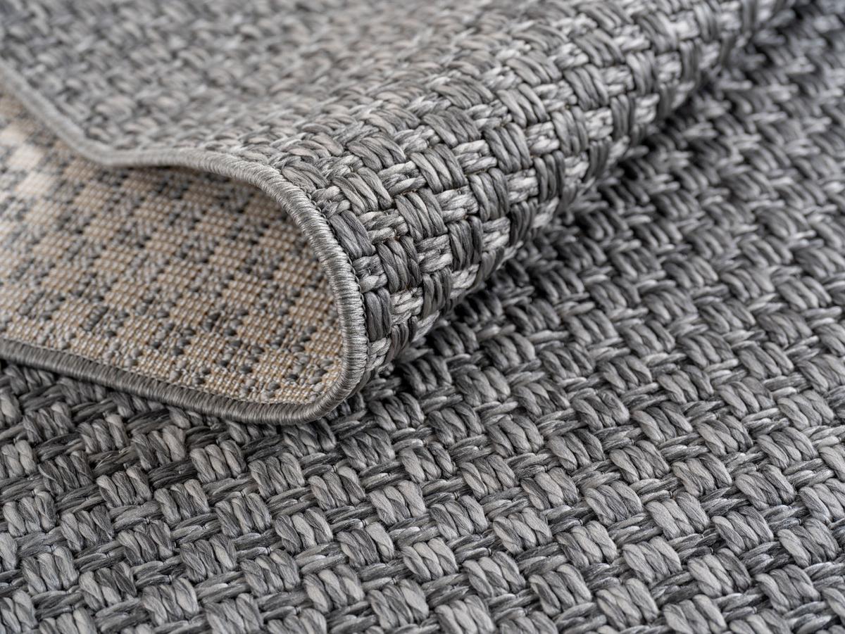 TEPPICH Outdoor LERMOOS in Grau, einfarbig, 120 x 170 cm - Grau, Textil (170/120cm) - KADIMA DESIGN