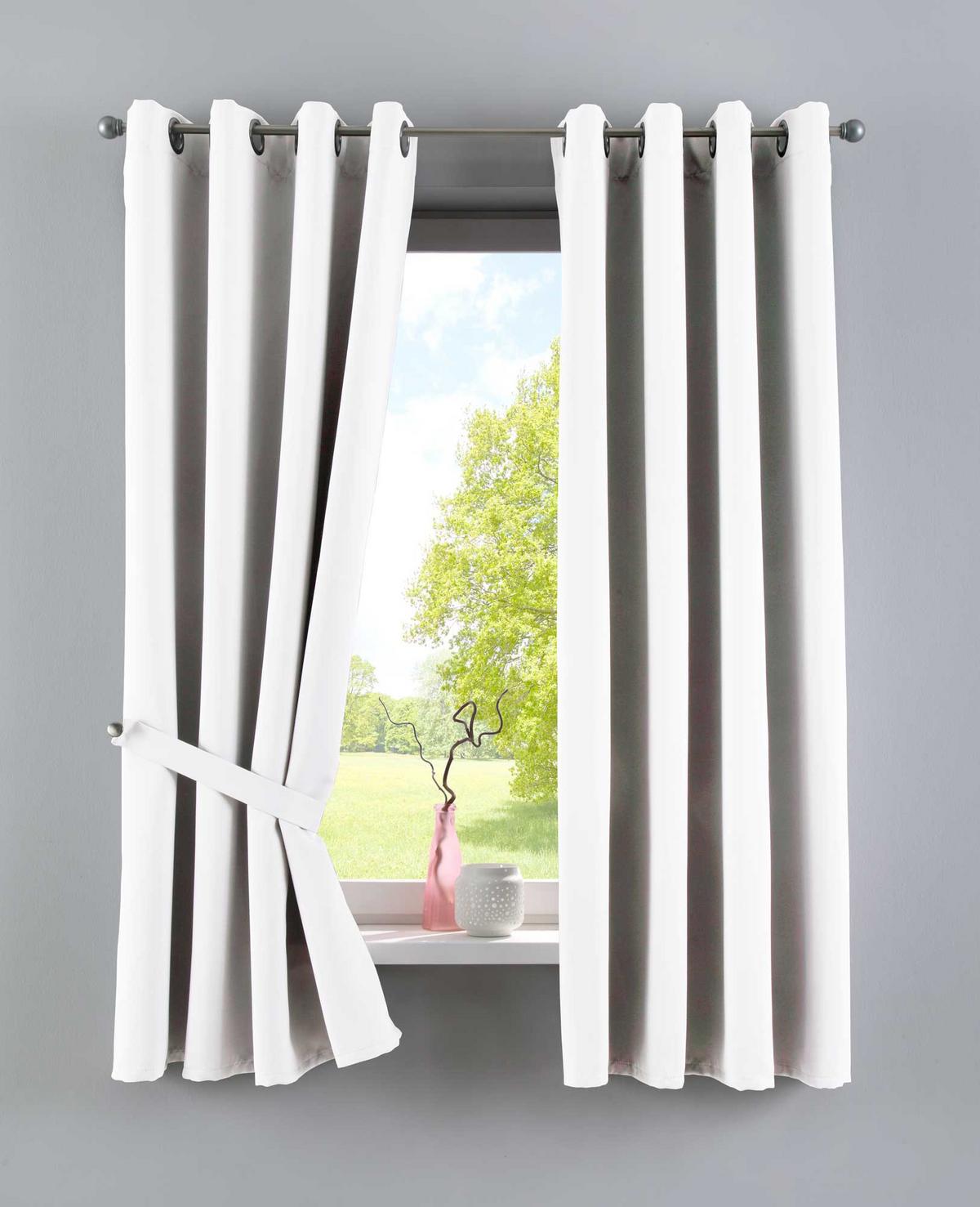VORHANG »NEW YORK« HxB 245x295 cm Weiß - Weiß, Textil (295/245cm) - Gardinenbox