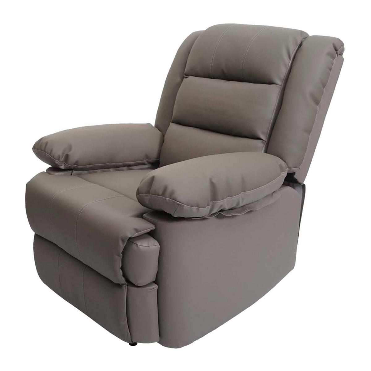 RELAXSESSEL taupe - Taupe, Leder (87/101/150cm) - MCW