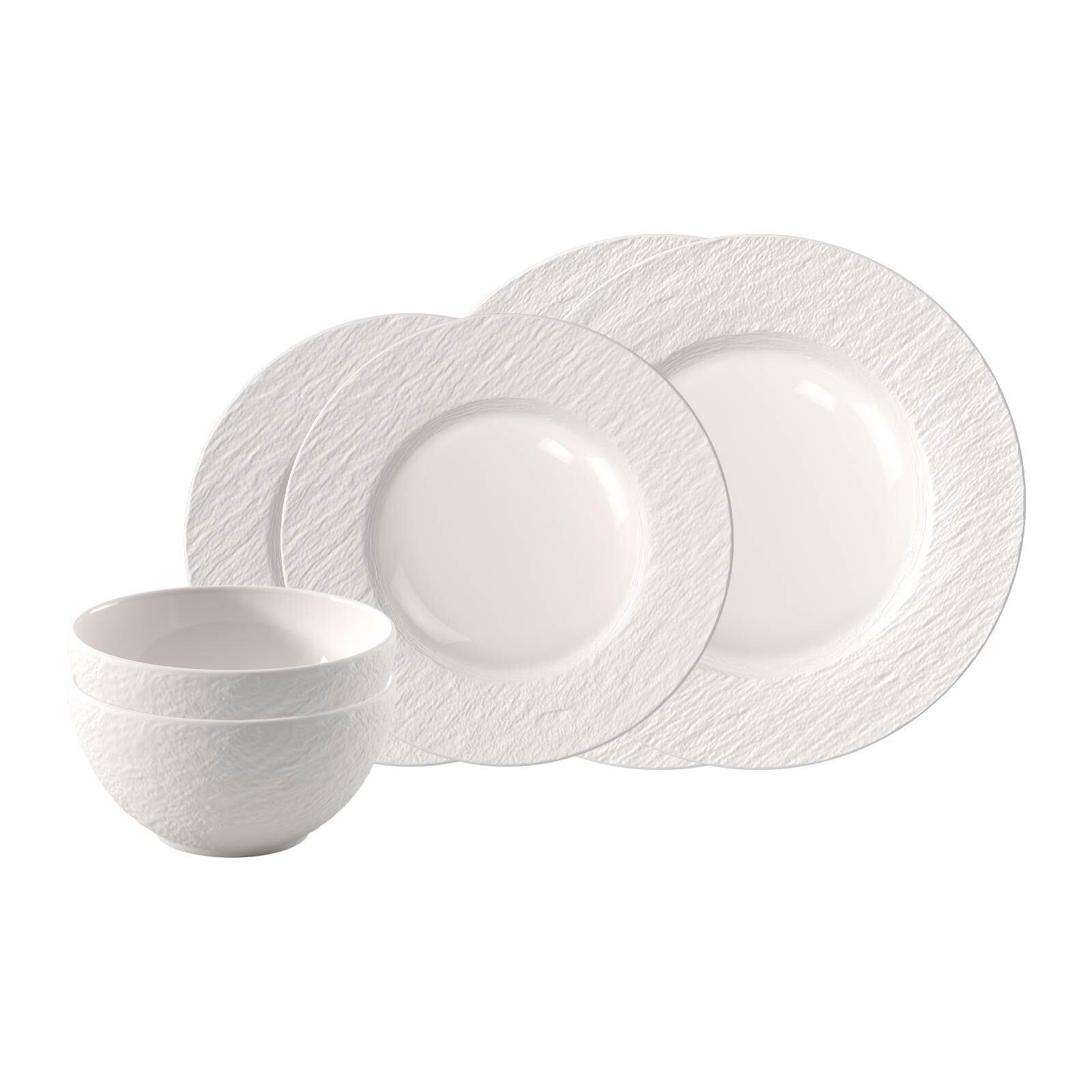 BASIC-SET Manufacture Ice weiß 6-tlg. - Weiß, Keramik (2/2/2cm) - Villeroy & Boch