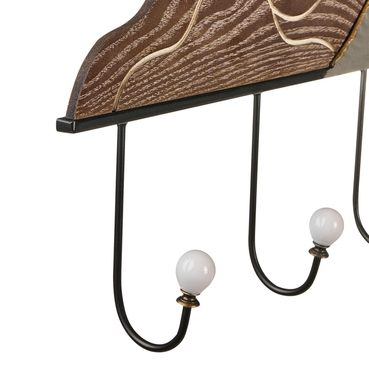 WANDGARDEROBE Schwarz Sligo - Schwarz, Metall (66/34/7cm) - Beliani