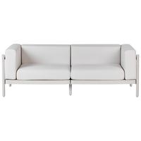 GARTENSOFA 2-Sitzer Beige Ferretti - Beige, Kunststoff (187/68/73cm) - Beliani