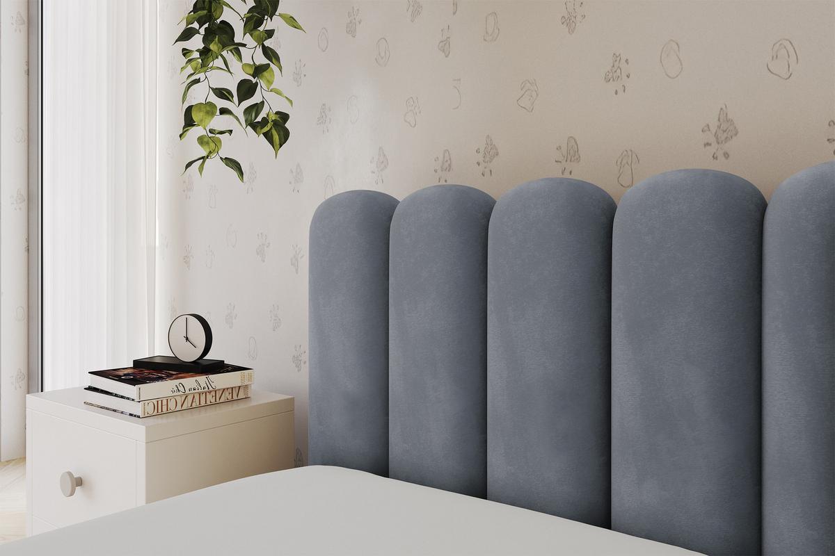 EINZELLBETT Jugendbett mit Bettkasten und Matratze H3/H4, Rechts - HUGY 100x200 Grau - Grau, Holzwerkstoff/Textil (100/200cm) - ALTDECOR
