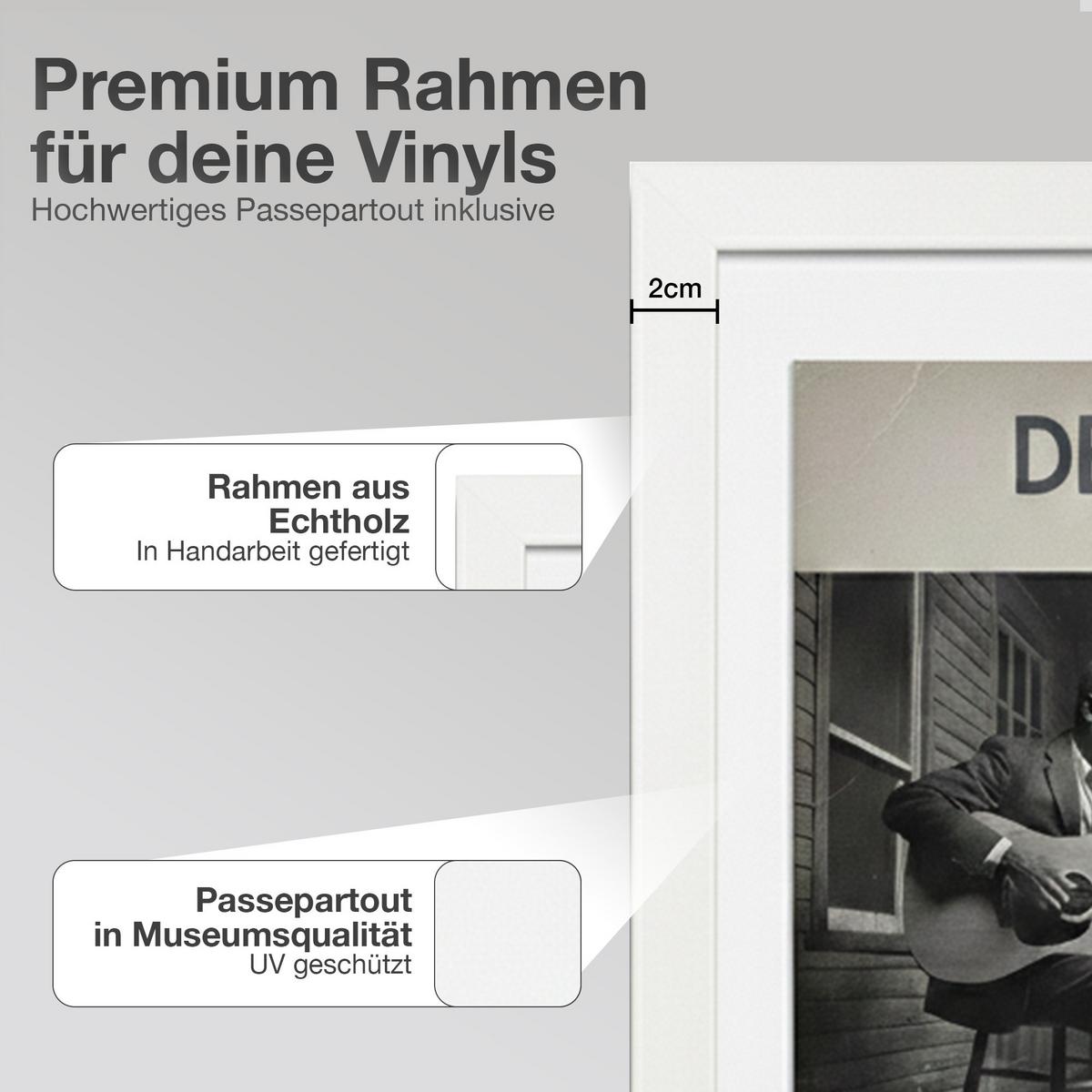 SCHALLPLATTEN BILDERRAHMEN 40/60 2er Set - Weiß, Holz (60/40cm) - K-Möbel
