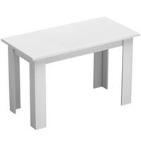ESSTISCH Spanplatte Weiß - Weiß, Holzwerkstoff (120/60/75.5cm) - HOMCOM