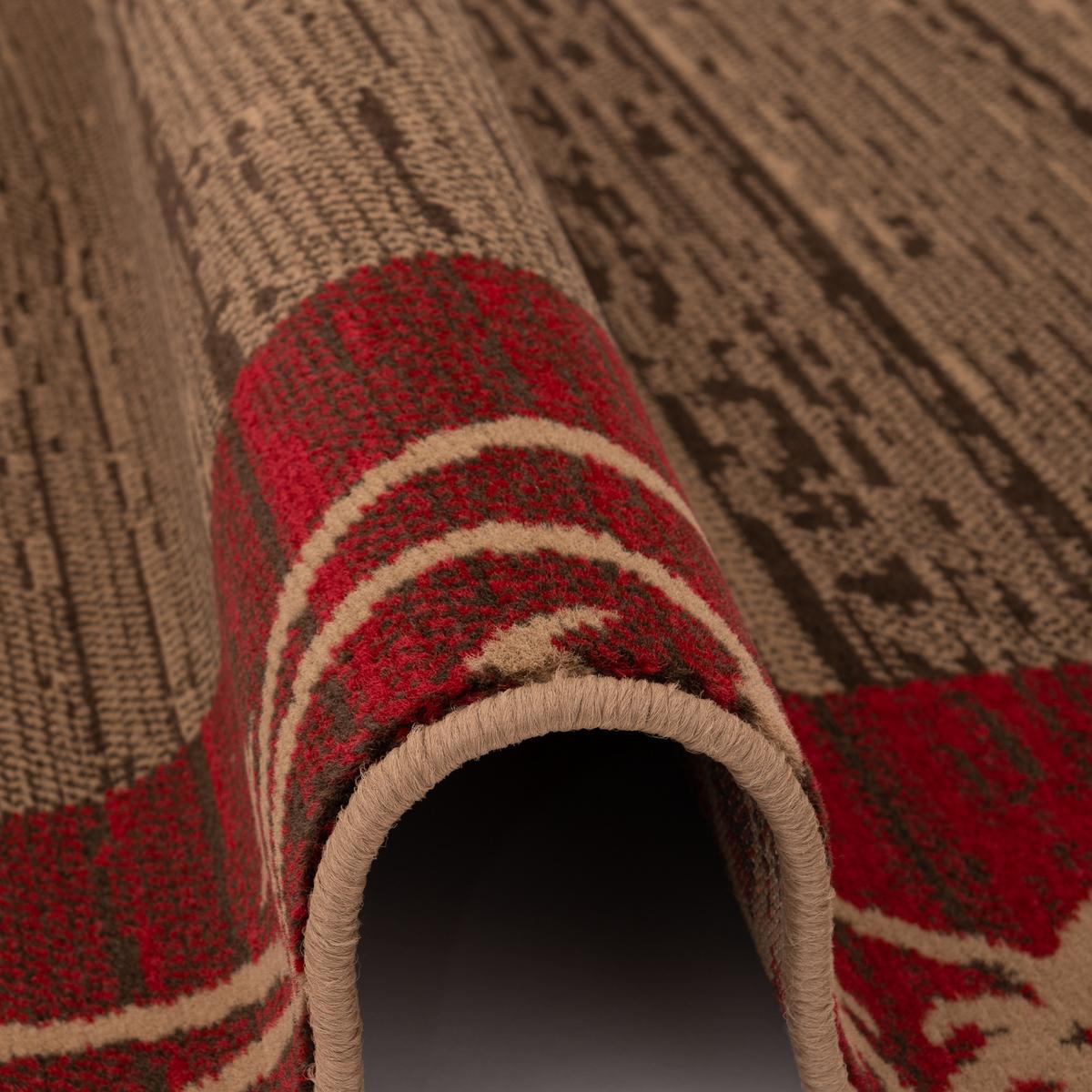 DESIGNER TEPPICH SAMBA MODERN BORDÜRE - Rot, Textil (80/150cm) - Pergamon