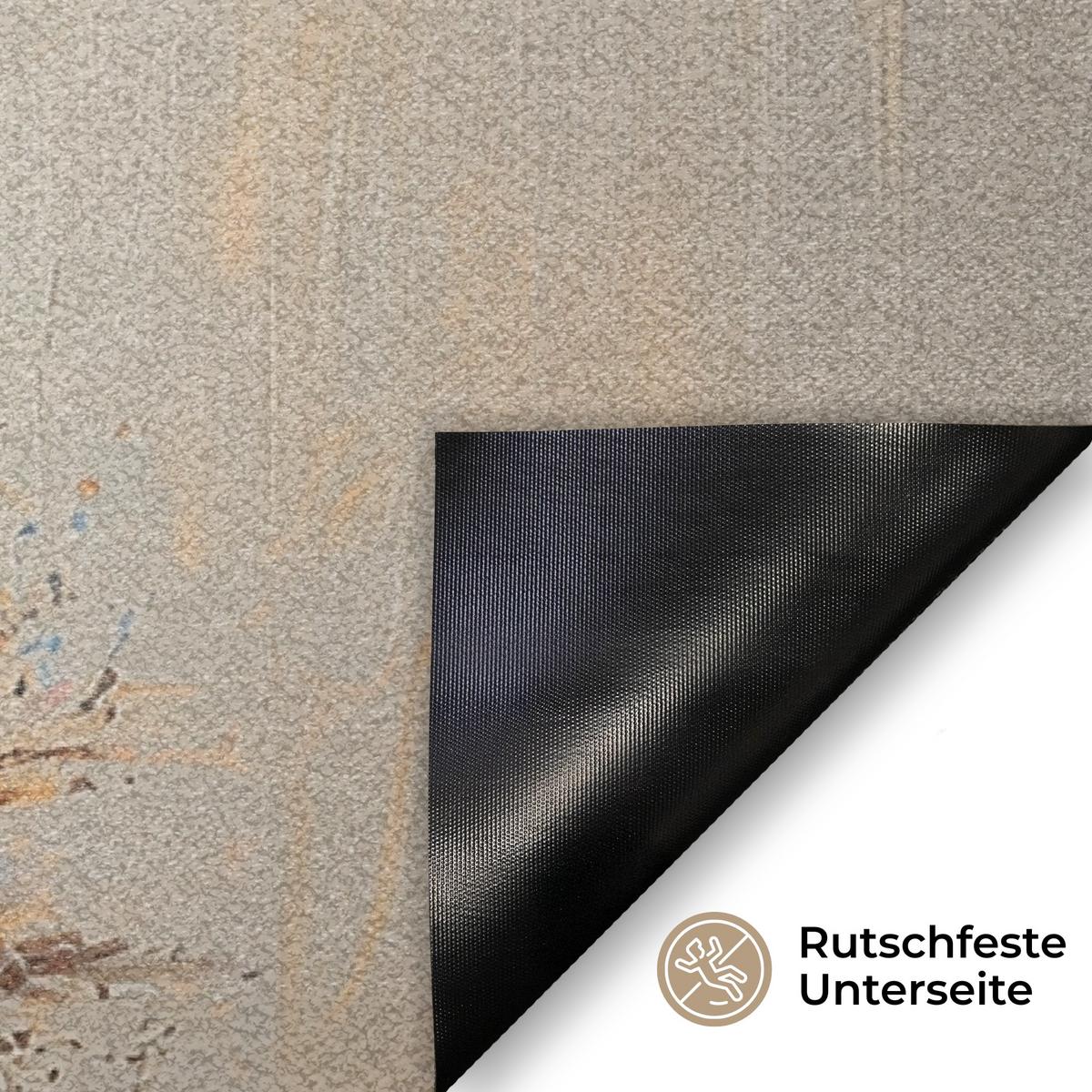 FUSSMATTE Osterhase - Pastell - Eier Schmutzmatte 60x40 cm - Beige/Multicolor, Kunststoff (40/60cm) - MuchoWow