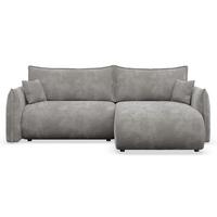 ECKSOFA Cushi Grau-Chenille - Schwarz/Grau, Kunststoff/Textil (183/252cm) - Selsey