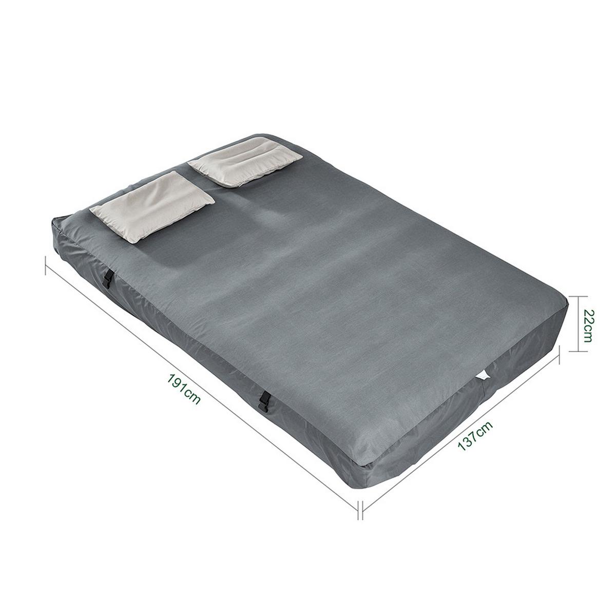 CAMPINGBETT mit Zelt und aufblasbarer Matratze OGS32-II-L-HG-TP - Ahornfarben, Fell/Metall (193/188/145cm) - SoBuy