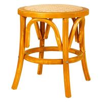 HOCKER aus Holz und Rattan, braun, 40x45cm - Braun, Holz (40/45/40cm) - Wanderlust