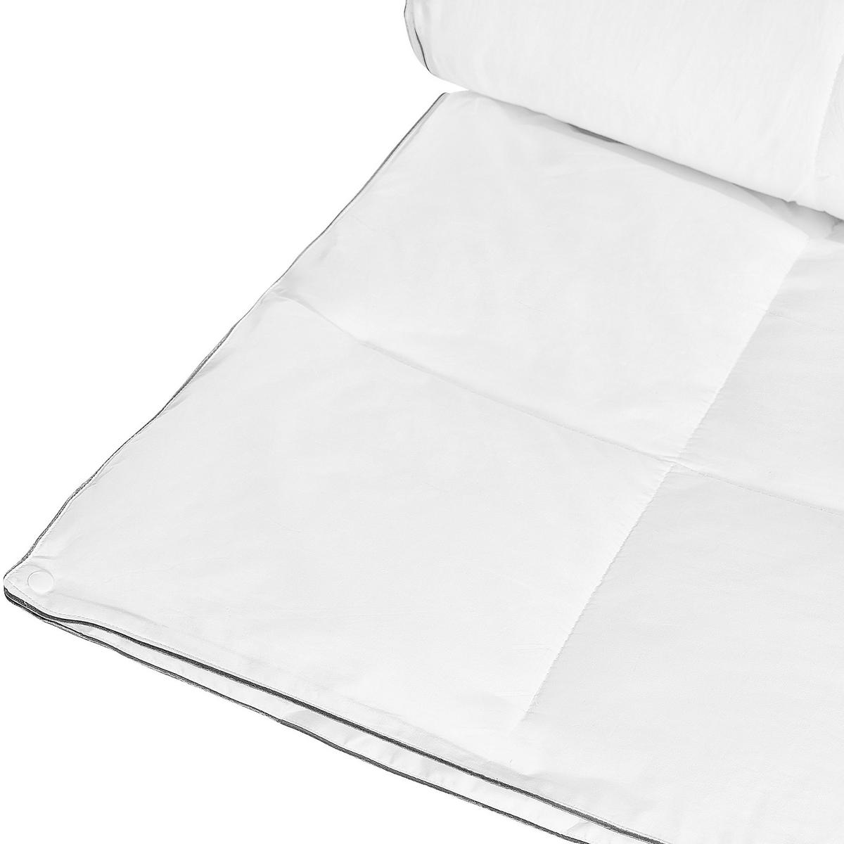 BETTDECKE Zweilagig Mikrofaser 4-Jahreszeiten 220/240 cm Teleno - Weiß, Textil (240/200cm) - Beliani