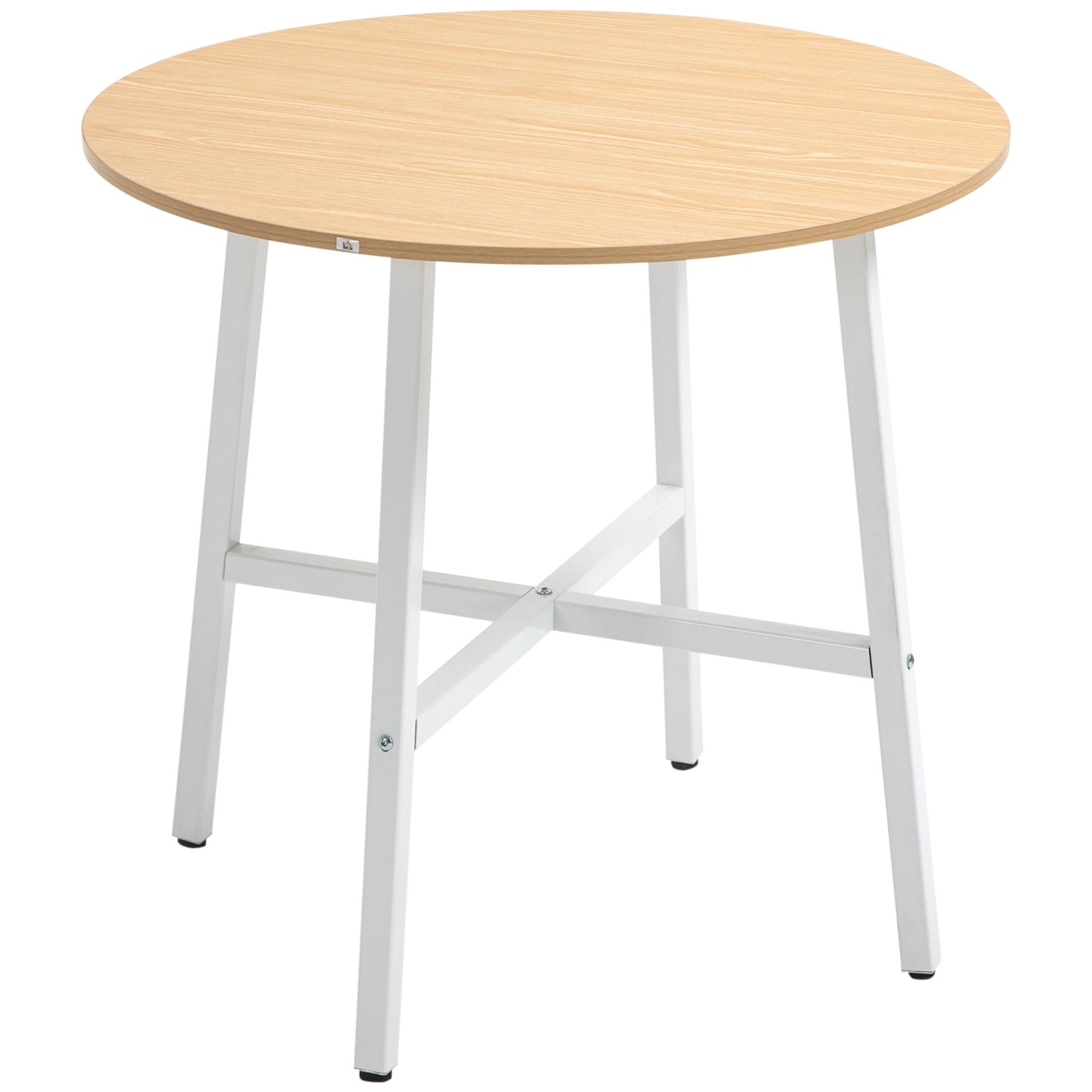 ESSZIMMERTISCH Esstisch Küchentisch für 4 Personen für Esszimmer, Küche, Braun - Naturfarben, Metall (80/80/76cm) - HOMCOM