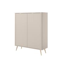 KOMMODE LANTANA 113,2/134,1/38cm mit Schubladen 2 Türen Beige - Beige, Holzwerkstoff (113.2/134.1/38cm) - MASSENO