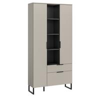 STAURAUMSCHRANK Kaschmir, schwarz 90 x 192 cm, Mehrzweckschrank mit Soft-Close - Kaschmir/Schwarz, Holzwerkstoff/Kunststoff (90/192/37cm) - Inn.Furn