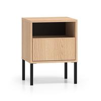 NACHTTISCH Paige Holz und Schwarz - Braun, Holzwerkstoff (40/53/34cm) - Petits-meubles