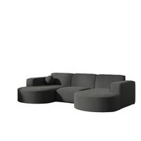 SOFA U-form Sunday - Anthrazit, Holzwerkstoff/Textil (299/78/165cm) - Fun Möbel