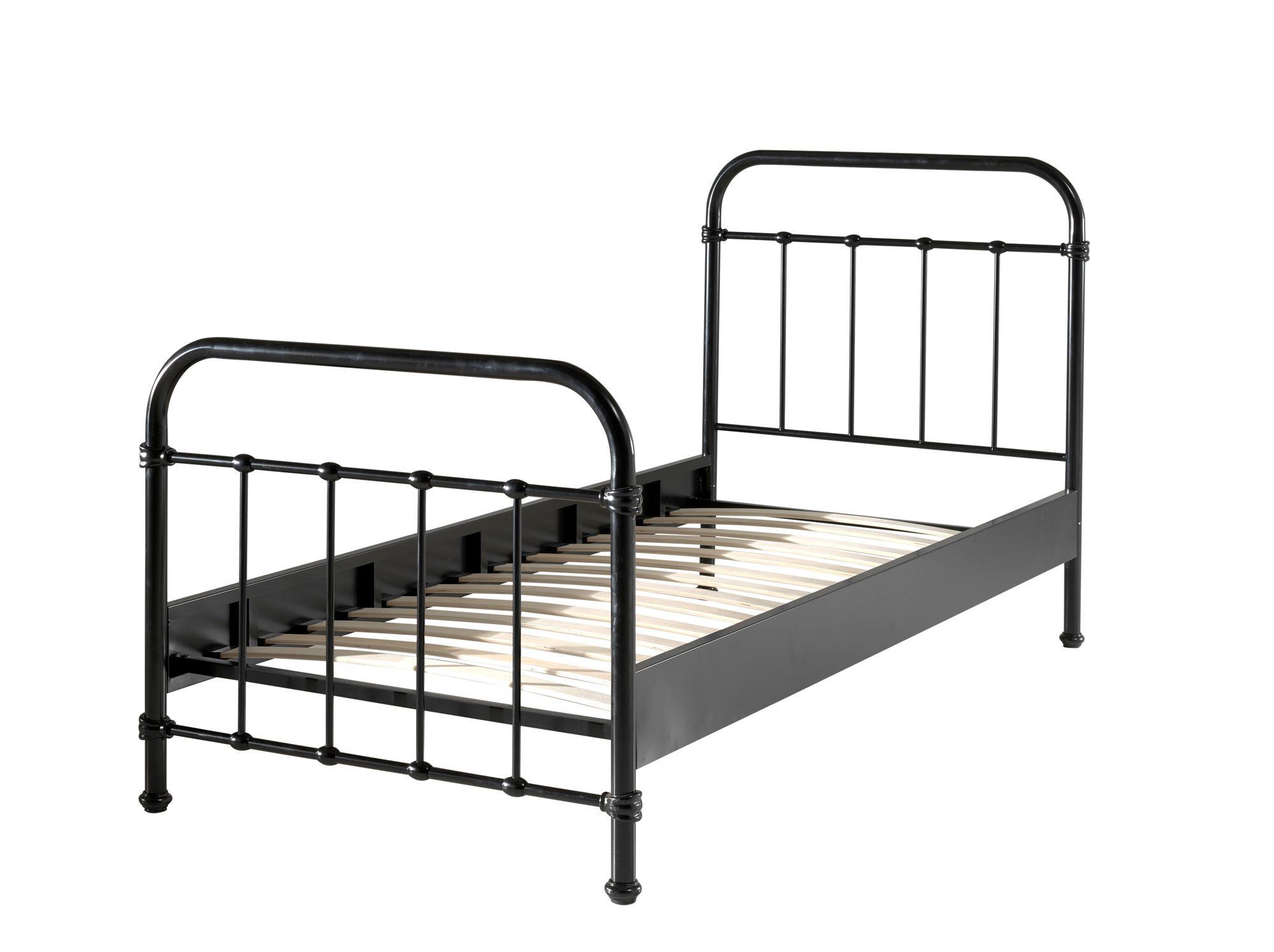 METALLBETT Karlyn 210x111x98 aus Metall in Schwarz - Schwarz, Metall (90/200cm) - 58aufmkessel