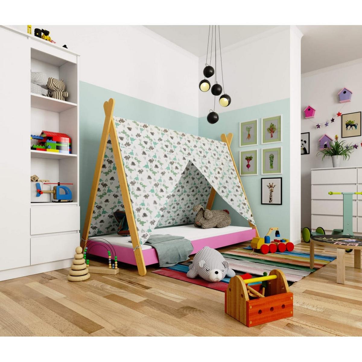 KINDERBETT Rosa 155/85/187 - Rosa, Holzwerkstoff (80/180cm) - RAUMHIRSCH FURNITURE