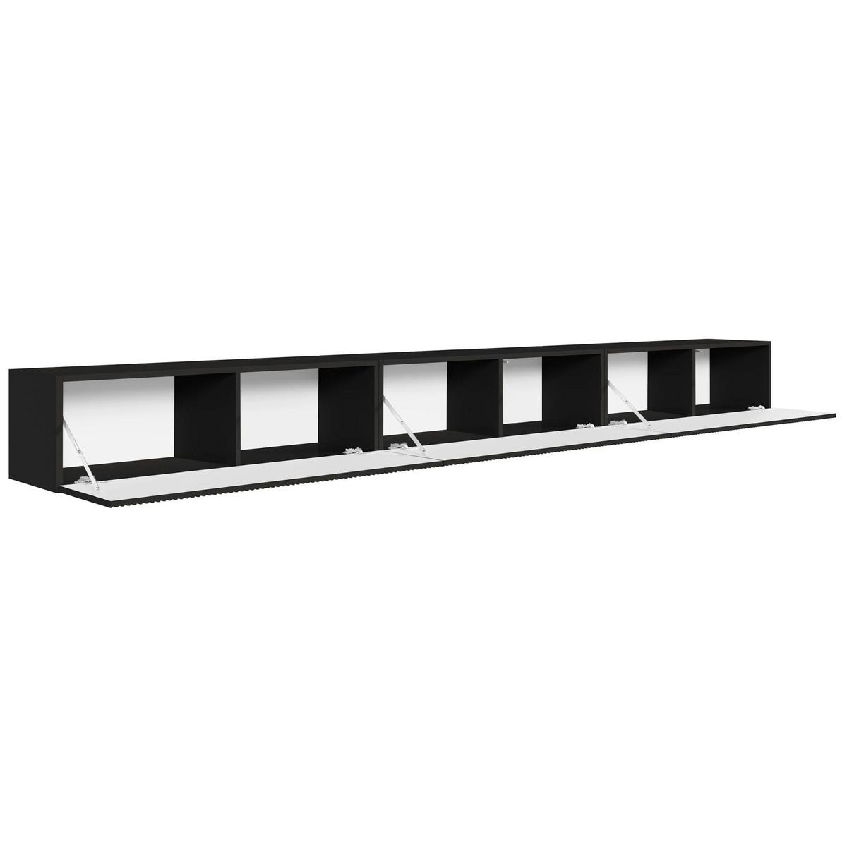 TV-LOWBOARD Veldio hängend Schwarz 300 cm - Schwarz, Holzwerkstoff (302.4/28.5/31.6cm) - Selsey