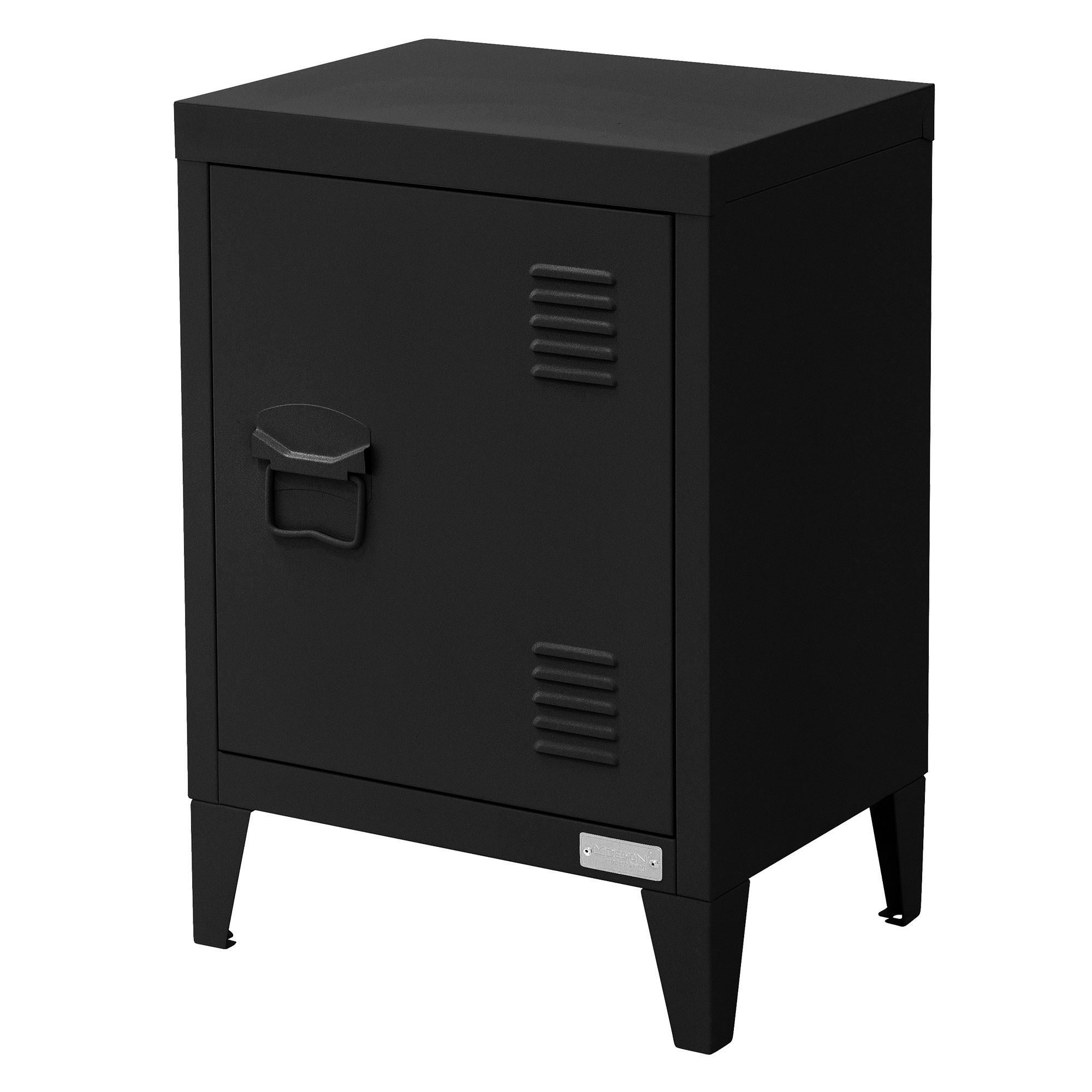 AKTENSCHRANK 40x30x57,5 cm Schwarz aus Stahl - Schwarz, Metall (30/57.5/40cm) - ML-DESIGN