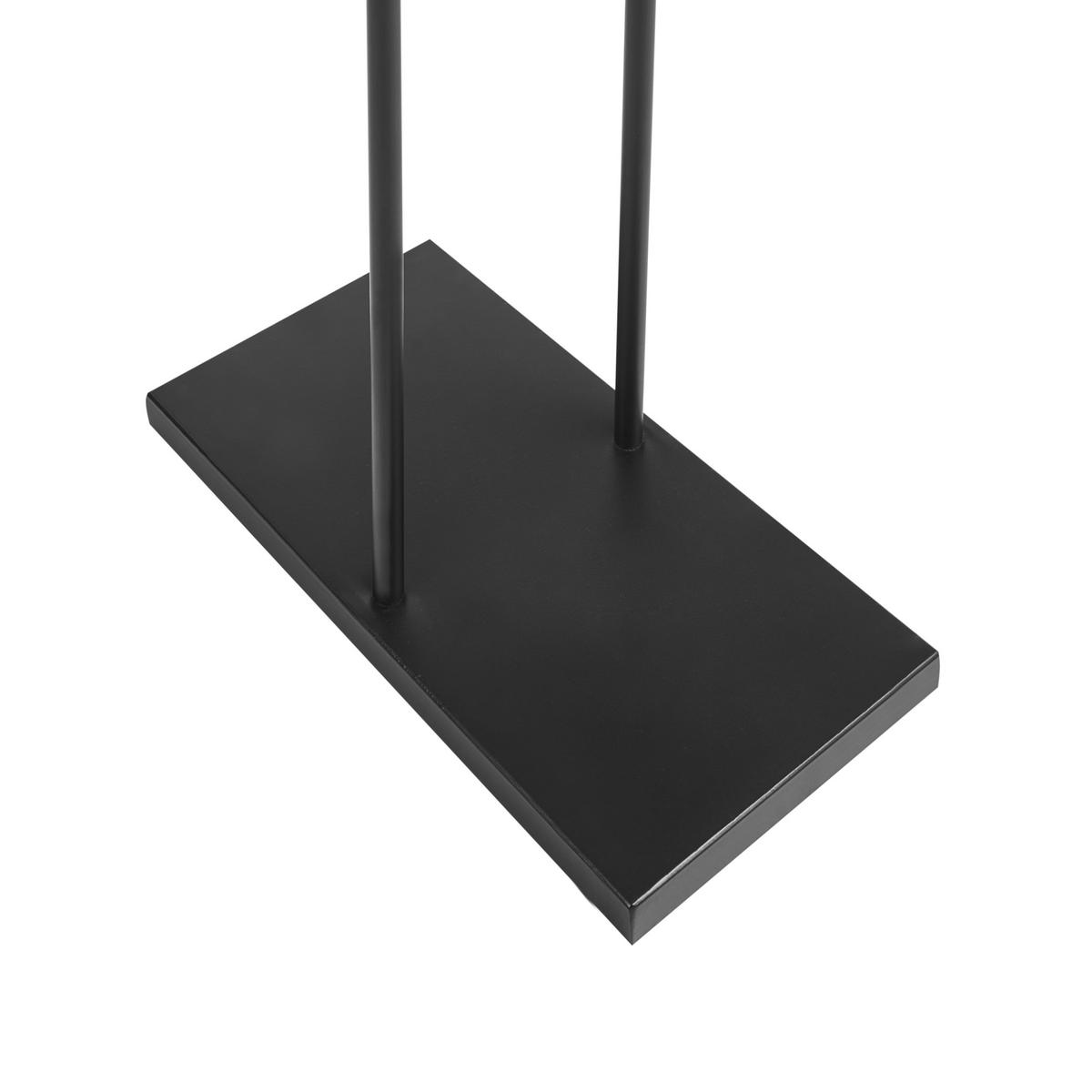GARDEROBENSTÄNDER mit Fächern Schwarz Pipoon - Hellbraun, Metall (52/116/21cm) - Beliani